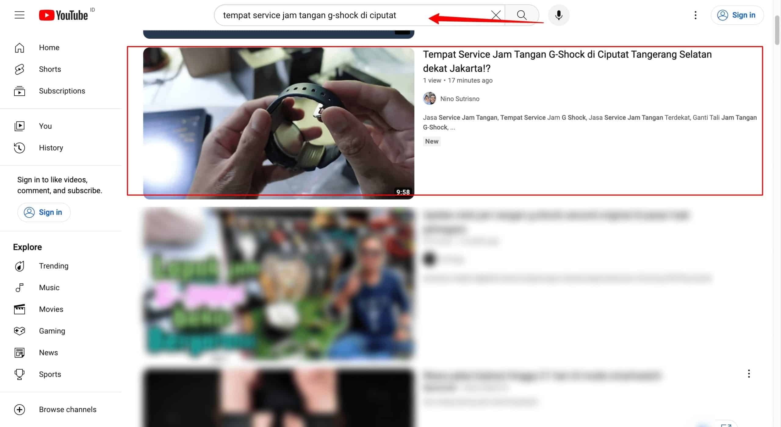 Tempat Service Jam Tangan G-shock di Ciputat Tangerang Selatan