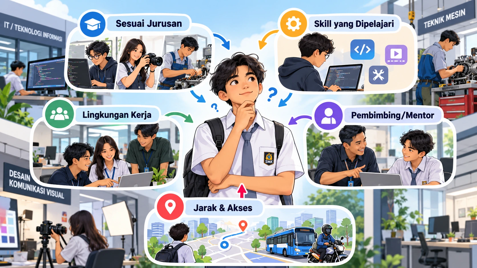 Checklist memilih tempat PKL yang sesuai dengan kompetensi jurusan